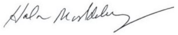 Hala Moddelmog's signature, the President and CEO of the Metro Atlanta Chamber.